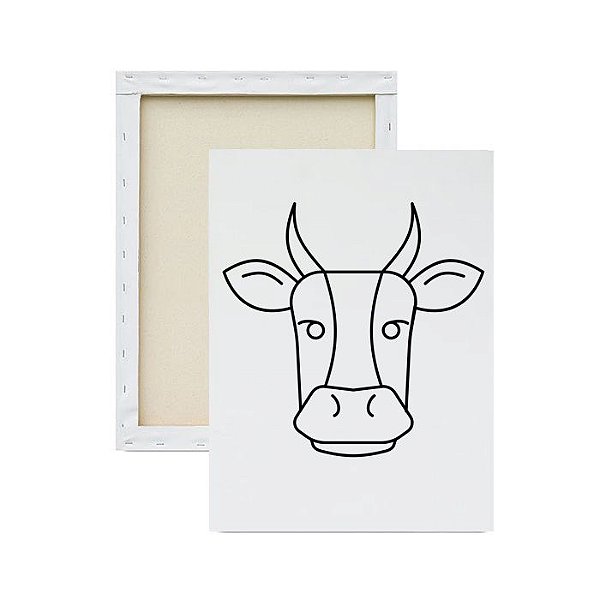 Tela para pintura infantil - Vaca