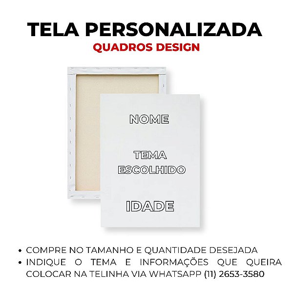 Tela para pintura infantil - Personalizada