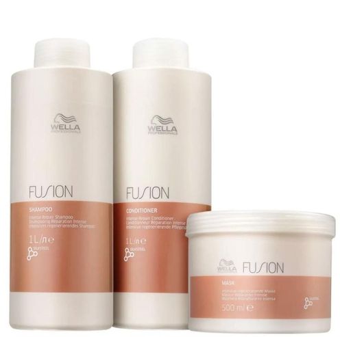 WELLA Fusion Salon Trio - Shampoo + Condicionador + Máscara	Shampoo/Condicionador (1L) Máscara 500ml