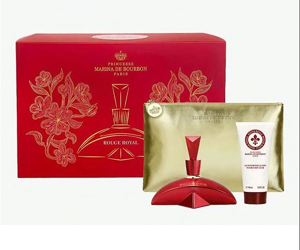 KIT MARINA DE BOURBON ROUGE ROYAL 100ML + BODY LOTION + NECESSARIE