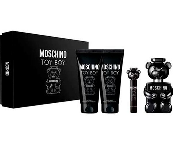 Kit Moschino Toy Boy Perfume EDP 100ml + Miniatura 10ml + Shower Gel 100ml + Balm 100ml - Masculino