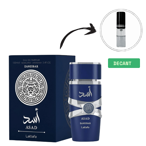 DECANT LATTAFA ASAD ZANZIBAR MASCULINO EAU DE PARFUM 5ML