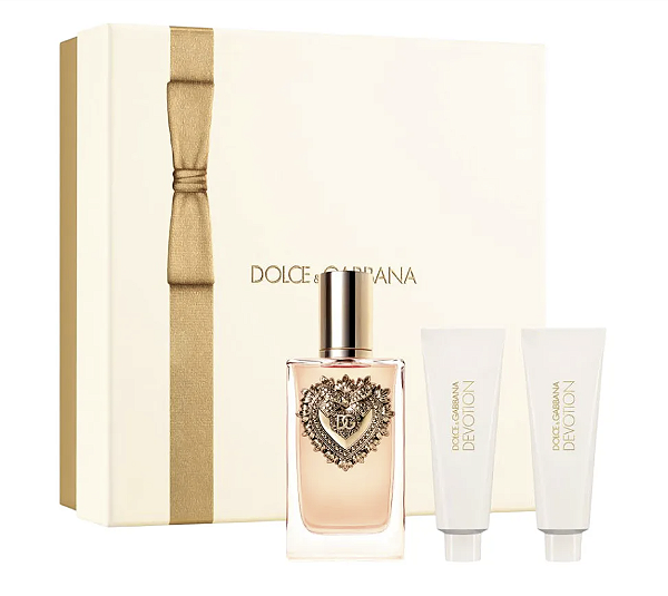 KIT DOLCE & GABBANA DEVOTION FEMININO EAU DE PARFUM + SHOERG GEL + CREME HIDRATANTE