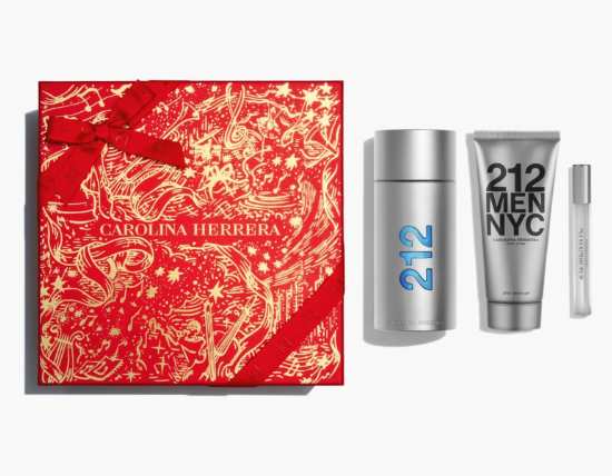 KIT CAROLINA HERRERA 212 MEN MASCULINO EAU DE TOILETTE (3 PRODUTOS)