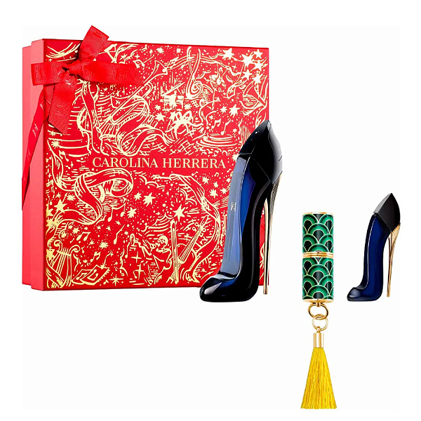 KIT CAROLINA HERRERA GOOD GIRL EAU DE PARFUM 80ML + BATOM + MINIATURA