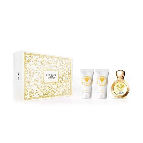 VERSACE KIT EROS 50ML + HIDRATANTE + GEL BANHO FEMININO EAU DE TOILETTE
