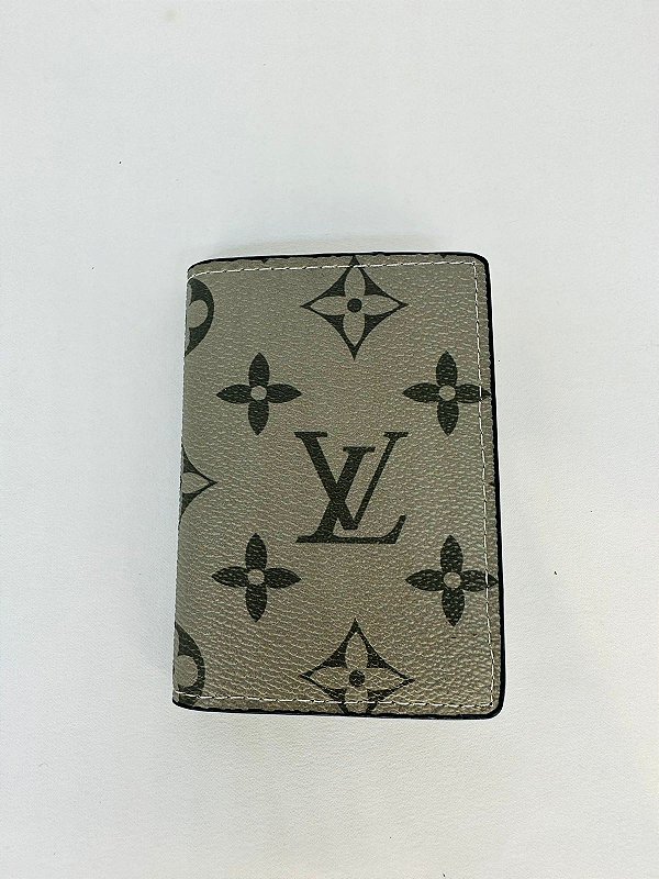 Carteira Louis Vuitton Slim Logo Gray - Pronta Entrega