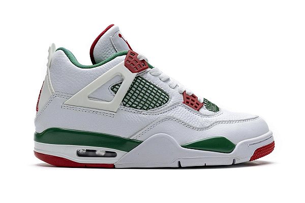 Tênis Nike Air Jordan 4 White Green Red  - Encomenda