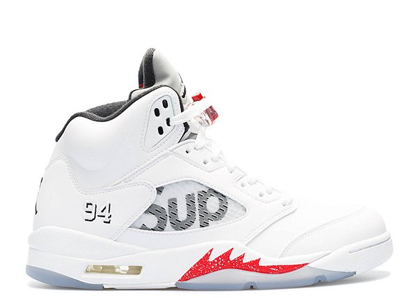Tênis Nike Jordan 5 Retro Supreme White PK - ENCOMENDA - Rabello Store -  Tênis, Vestuários, Lifestyle e muito mais