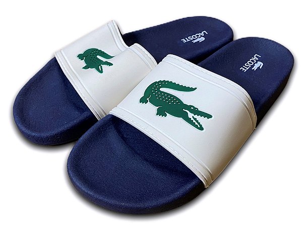 Chinelo Lacoste Slide Big Croc Branco/Azul - Rabello Store - Tênis,  Vestuários, Lifestyle e muito mais