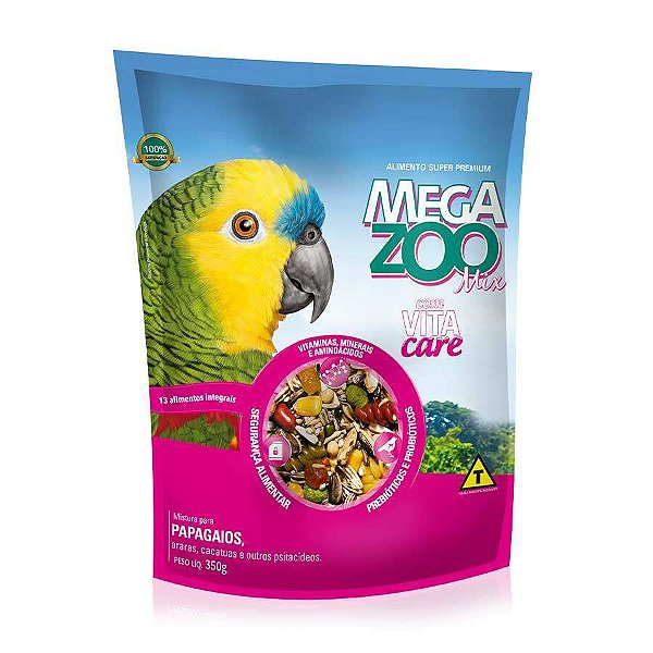 Megazoo Mix Papagaio 350g