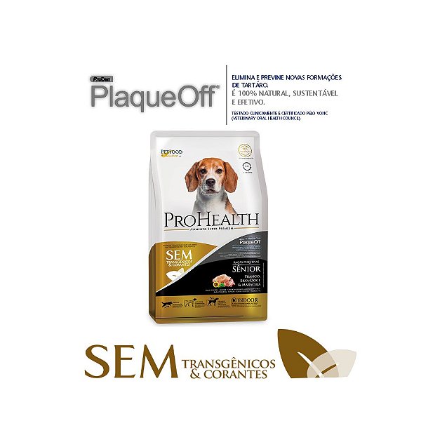 RAÇÃO SUPER PREMIUM PROHEALTH RAÇAS PEQUENAS SÊNIOR