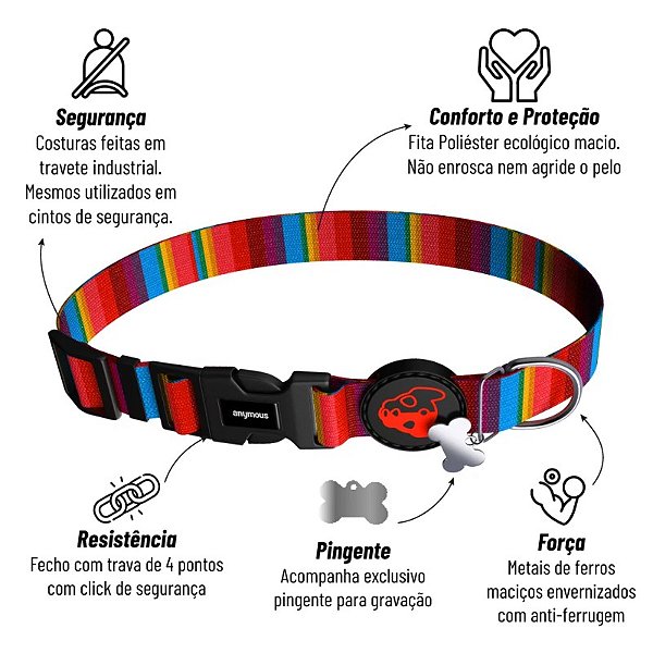 Coleira Prime  G - Colors