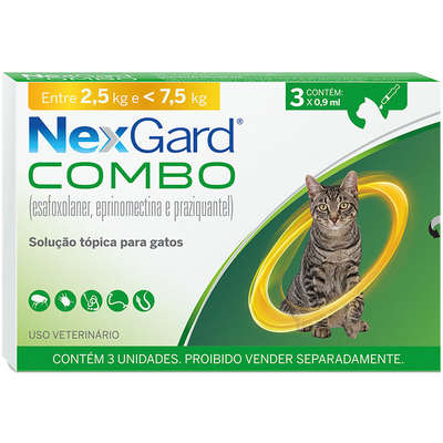ECTO+ENDO NEXGARD COMBO 2,5 - 7,5KG 3UN 1X1UN