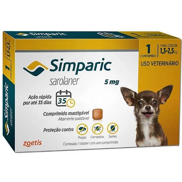 SIMPARIC 1COMP 5MG 1,3 A 2,5KG