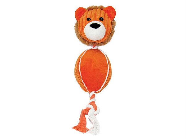 BRINQ PEL C/CORDA LEAO DOG