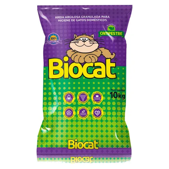 AREIA HIG P GATO BIOCAT CAMPESTRE 10KG