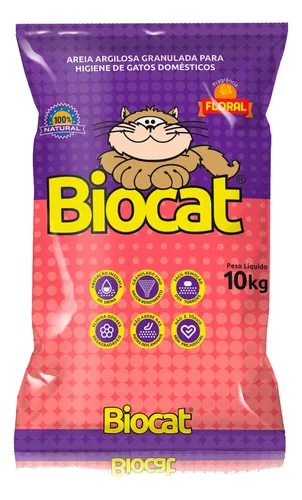 AREIA HIG P GATO BIOCAT FLORAL 10KG
