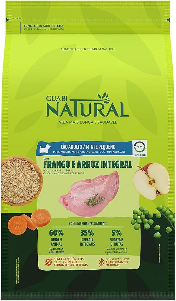 Guabi Natural Ração Raças Pequenas Frango Arroz 2,5KG