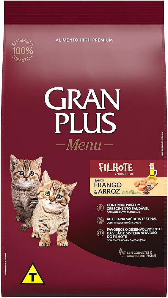 Granplus Ração Para Gatos Filhotes Gran Plus Frango E Arroz