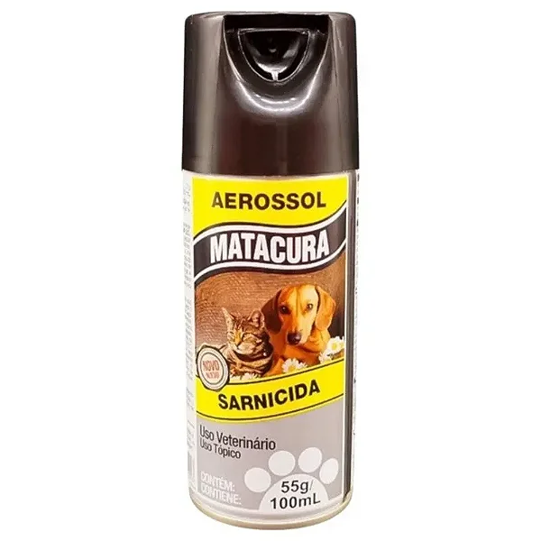 Aerossol Sarnicida Para Cães E Gatos Matacura 100ml