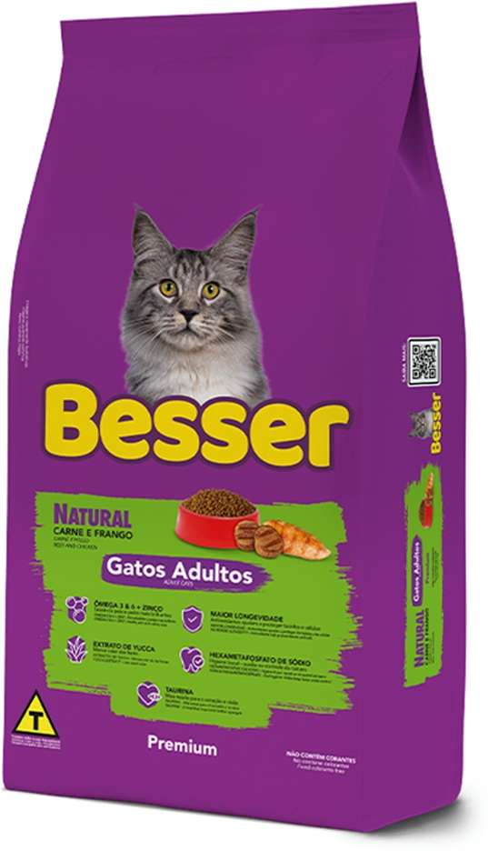 Ração Seca Besser Natural Premium para Gatos Adultos 10kg