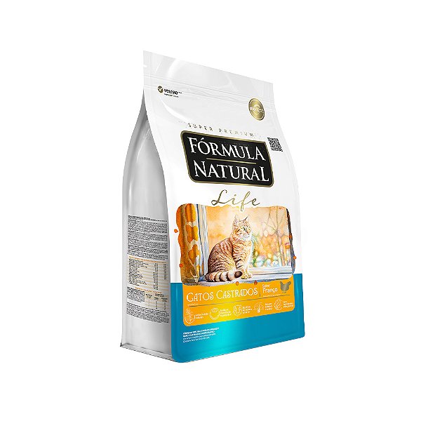 Ração Fórmula Natural Life para Gatos Adultos Castrados Sabor Frango 1kg