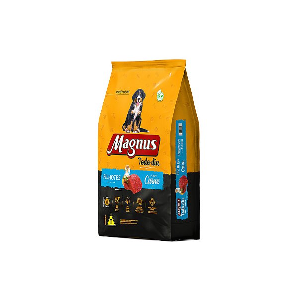 Ração Magnus Todo Dia para Cães Filhotes Sabor Carne 10,1kg