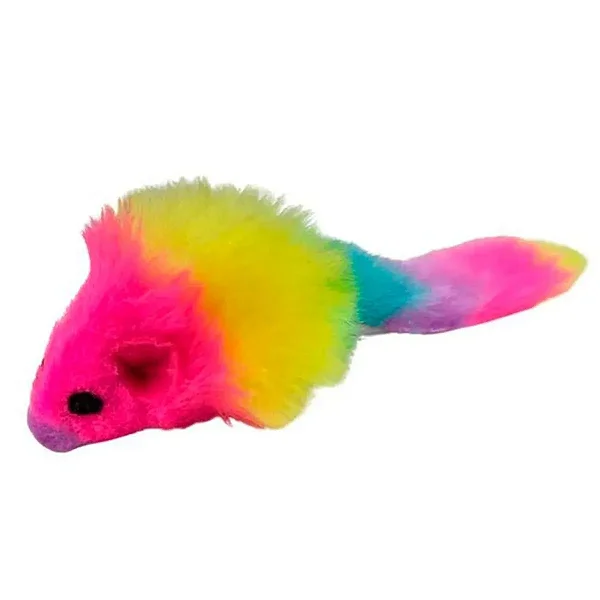 Brinquedo De Pelúcia Para Gatos Savana Ratinho Arco-Íris
