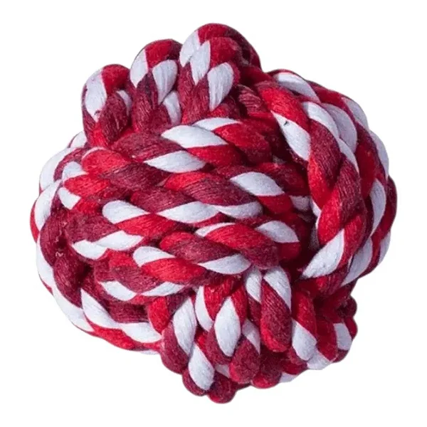 Brinquedo Pet Bola De Corda Savana Vermelho Carne