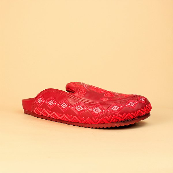CLOG VELVET COURO ECO  BORDADO