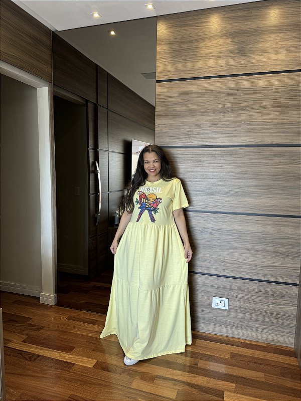 Vestido comfy aplicação