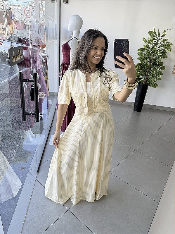 Vestido Bia listrado