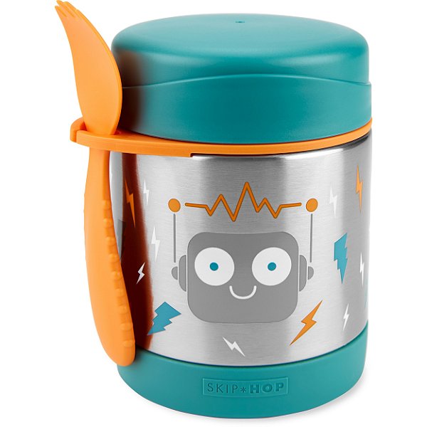 Pote Térmico Com Talher Spark Style Robô - Skip Hop