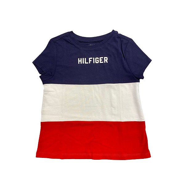 Camiseta Infantil Feminina Marinho, Branca E Vermelha - Tommy Hilfiger -  Heylulibaby | Loja virtual bebês e puericultura | Campo Grande