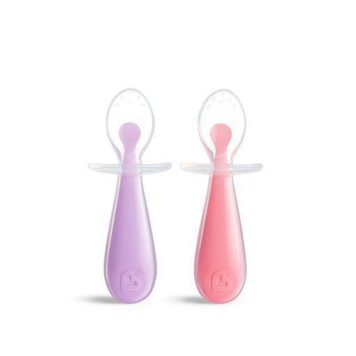 Colheres De Silicone lilas E Rosa - Munchkin