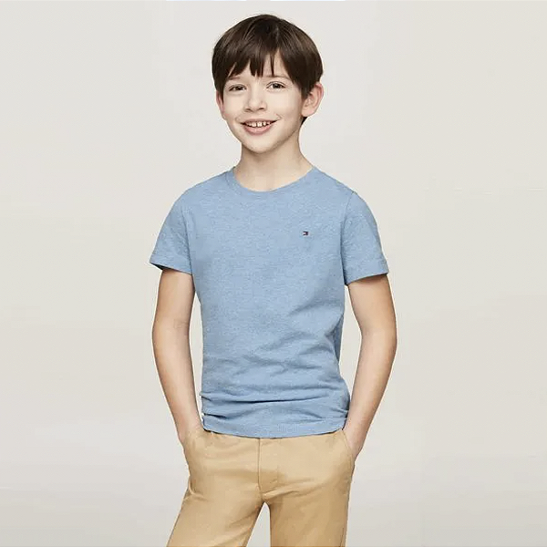 Camiseta Infantil Azul Heather - Tommy Hilfiger