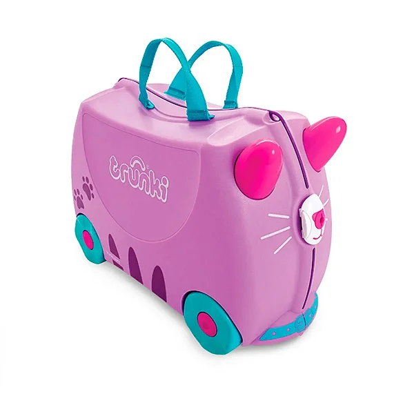 Mala de viagem com rodinhas e alças Cassie a Gata - Trunki