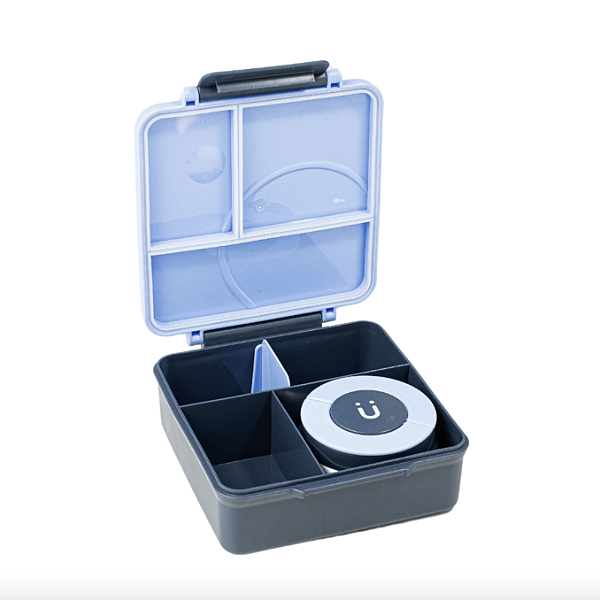 Bento Box com 3 Divisórias e Pote Térmico Azul - Büp One