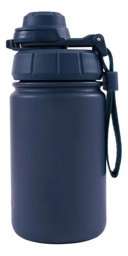 Garrafa Térmica 350ml Easy Open Azul Escuro - Büp One