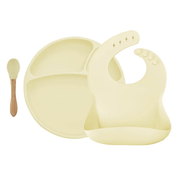 Kit de Alimentação Silicone BLW Mellow Yellow - Minikoioi