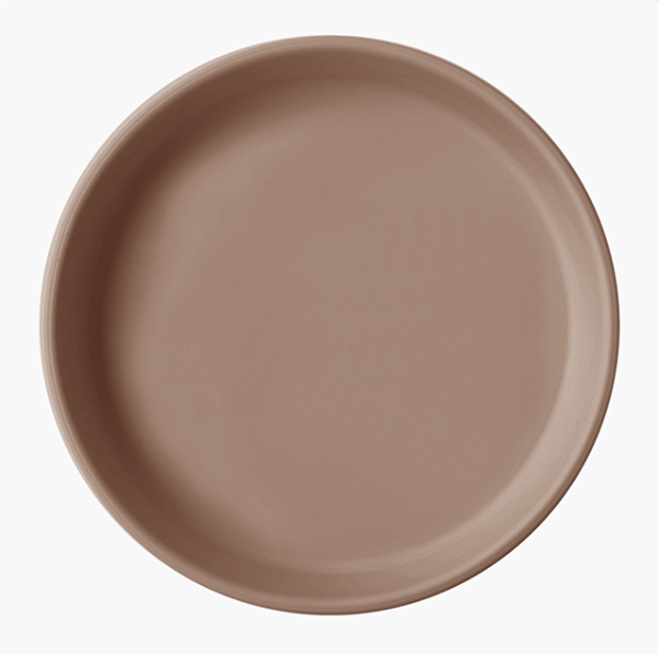 Prato Infantil de Silicone Basic Plate Woody Brown - Minikoioi