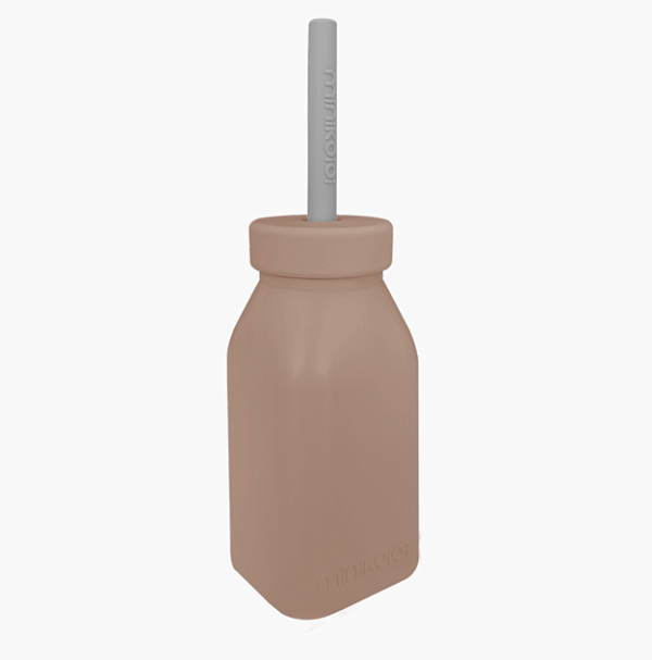 Garrafa com Canudo Woody Brown - Minikoioi