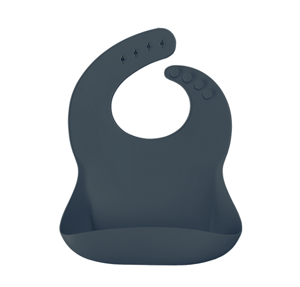 Babador em Silicone com Cata Migalhas Deep Blue - Minikoioi