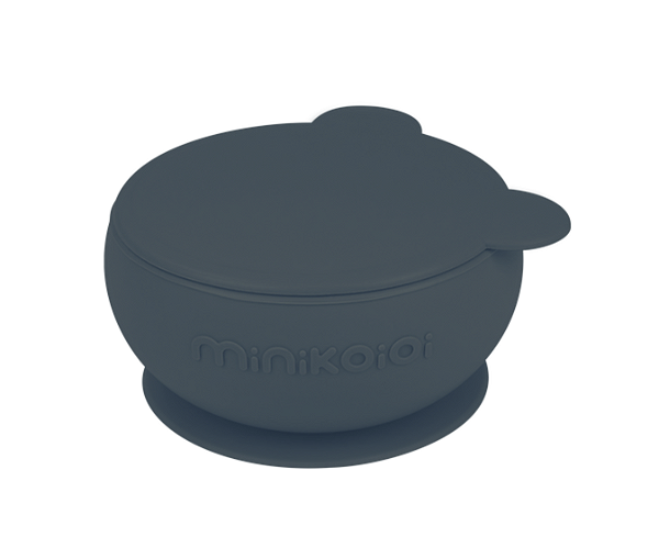 Tigela Urso de Silicone Bowly Deep Blue - Minikoioi