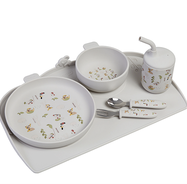 Kit de Alimentação em Silicone Boho Chic - Tiny Love