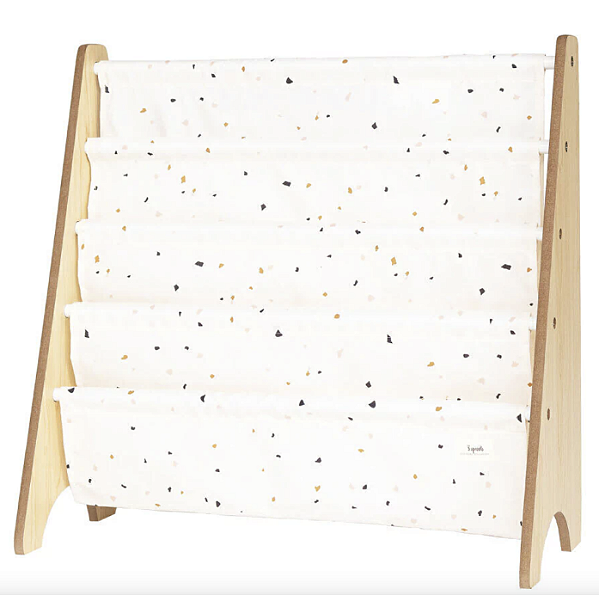 Rack para Livros Terrazo Creme - 3 Sprouts