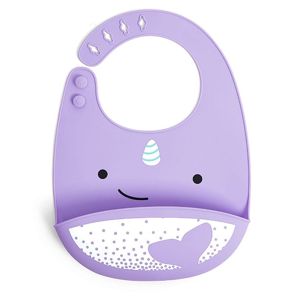 Babador Em Silicone Zoo Baleia Narval - Skip Hop