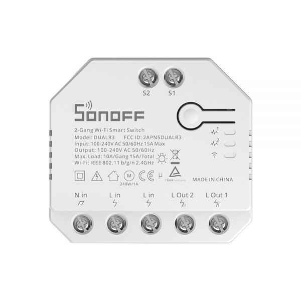 Interruptor Inteligente Sonoff Dualr3 Doble Two-Way Wi-Fi