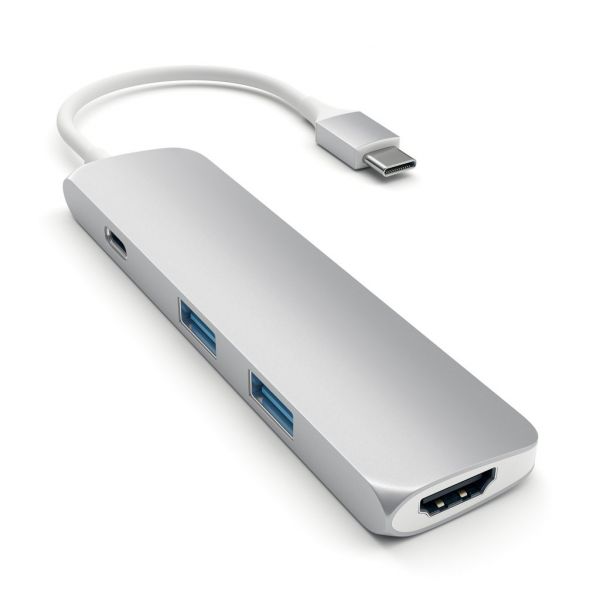 Adaptador Satechi St-Cmas Multi Usb-C Prata